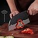 DENGJIA Serbian Chef Knife Forged Chef's Knife and Meat Cleaver with Full Tang Wood Handle Vegetable Knife