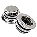 Beyond Guitar Metal Top Hat Tone Tuning Knobs for Fender Gibson Electric Guitar Jazz Bass LP ST Chrome Pack of 3