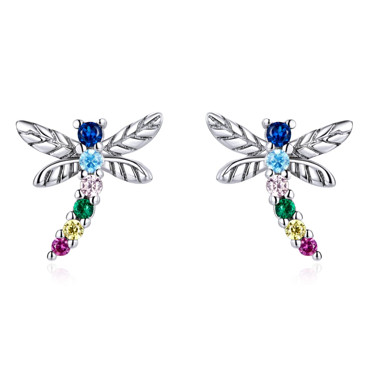 S925 Sterling Silver Dragonfly Girls Earrings for Girls Kids Teens Cute Hypoallergenic Earring Christmas Gifts for Girls kids Teenage