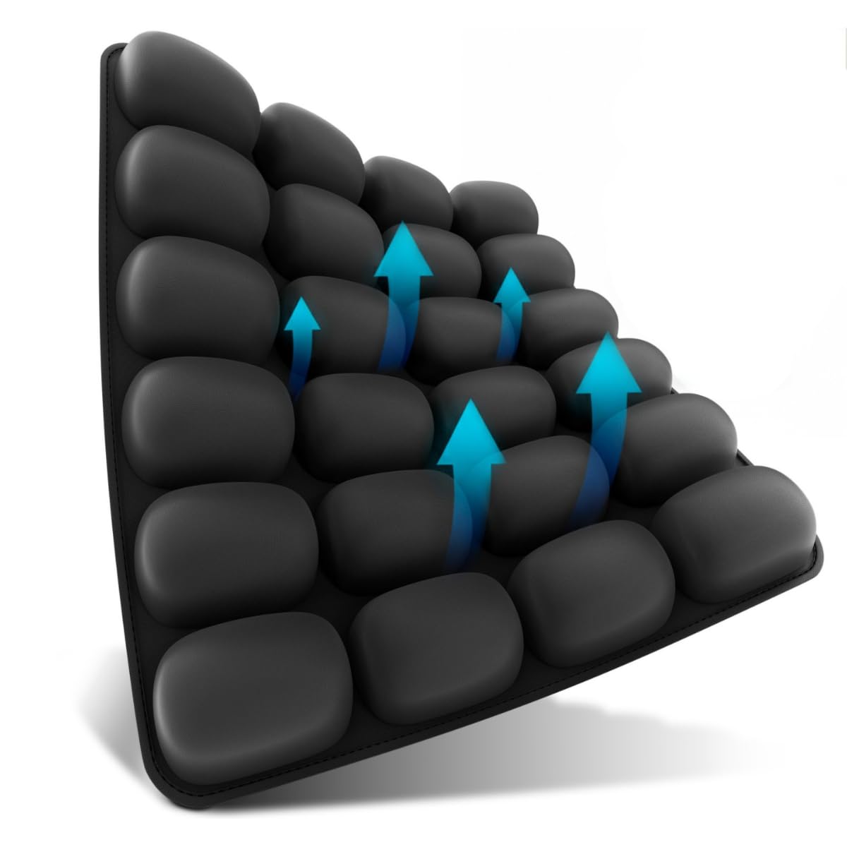 Photo 1 of Sondur Travel Cushion – CloudAir Technology Airplane Seat Cushion – Inflatable Travel Cushion for Long Flights – Portable Air Cell Design, Puncture-Resistant Waterproof Pad – Black