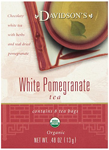 Davidson's Organics, White Pomegranate, 8-count Tea Bags, Pack of 12USDA Organic