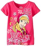 Disney Girls' Frozen Radiant Heart Short-Sleeve Shirt