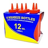 New Star 26313 Plastic Squeeze Bottle, 12-Ounce, Red, Set of 6 (Kitchen)