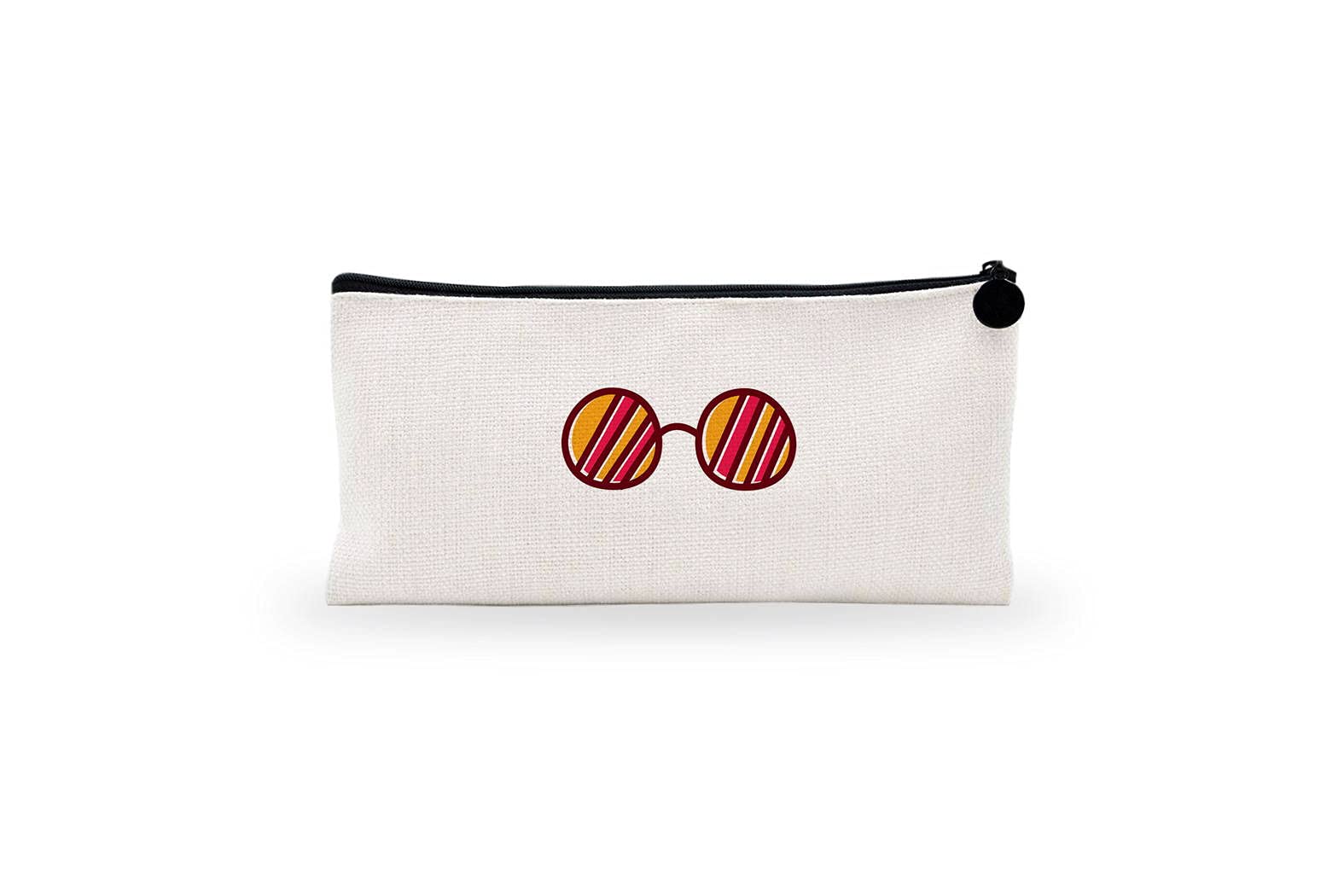 Bonamaison Digitally Printed Canvas Pencil Pouch with Zipper, Zipper Pencil Case for School, Canvas Pen Bag for Kids, Boys, Girls, 100% Cotton, Unisex, 1 Piece, 21x12 Cm — image 1