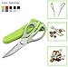 3Cworld Multifunction Kitchen Shears/Scissors - Heavy Duty (Take Apart) Kitchen Tool with Dozens of Uses (Green and Gray)