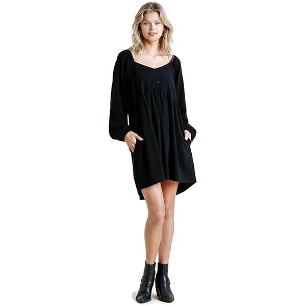 Karen Kane Women's Long Sleeve Tiered Dress, Black at Amazon Women's  Clothing store
