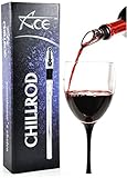 ACE Chiller Rod 4-in-1 Dual Chamber Aerator, Stainless Steel Stick, Bottle Stopper and Drip Free Pourer