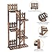 Giantex Wood Plant Stand Rack 5 Tier 6 Potted, Multiple Plant Stand Flower Pots Holder Display Shelf Rack Planter Indoor Outdoor for Garden Corner Balcony Patio Living Room
