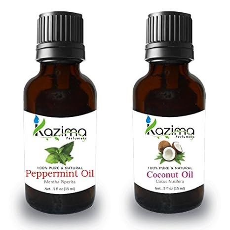 Buy Combo Of Peppermint Oil And Coconut Oil For Hair Growth Skin