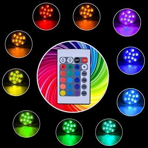 Lyyes Submersible LED Lights Underwater Led Lights Waterproof Colorful Pond LED Lights for Hot Tub,Aquarium, Vase Base, Pond, Swimming Pool (4pack) - Thumbnail 6