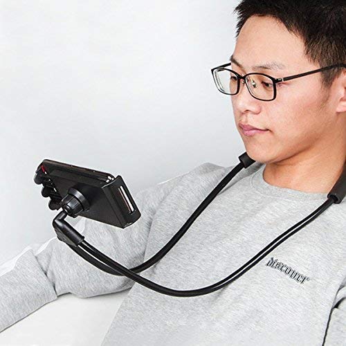 MODERN IN Flexible 360° Degree Rotation Hanging Neck Lazy Mobile Phone Tablet Holder for 4-6 inches for Flexible Duel Cl