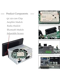 Dasaita 10.2 Pulgadas 2din Android 8.1 Universal Doble Din Car Stereo PX3 2G RAM 16G ROM Pantalla de Ángulo Ajustable de Navegación para Coche