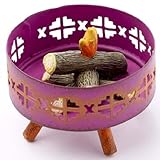 Brightly Painted Metal Miniature Campfire Ring for Fairy Gardens, Crafting and Creating