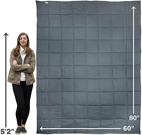 Premium Oversized 15 lb Weighted Anxiety Blanket for Adults weighing 100-150 lbs, Helps with Anxiety, Autism, OCD, ADHD, and Sensory Disorders (60"x80"), Sleep better with AnxietyBlankets