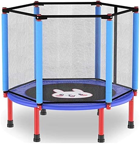 屋内トランポリントランポリンリバウンダーサイレント 屋外フィットネススポーツガーデントランポリン 子供の屋内フェンス付きトランポリン エクササイズ 楽しいを持っています Color Blue