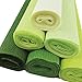 Just Artifacts Premium Crepe Paper Rolls - 8ft Length/20in Width (6pcs, Color: Shades of Green)