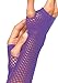 Leg Avenue Women's OS Triangle Net Fingerless Gloves, Neon Purple, One Size
