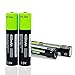 Upgraded Version Rechargeable AAA Batteries 600mAh 4 Pack with USB Charge Cable