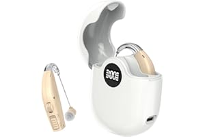 Rechargeable Hearing Aids for Seniors, Hearing Aid with Intelligent Noise Cancellation, Comfortable & Anti-Slip for Secure We
