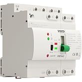 PJERJZN Automatic Transfer Switch ATS 110/220V 63A Dual Power Electrical Selector Switch for Generator Home Backup Uninterruptible Power Supply