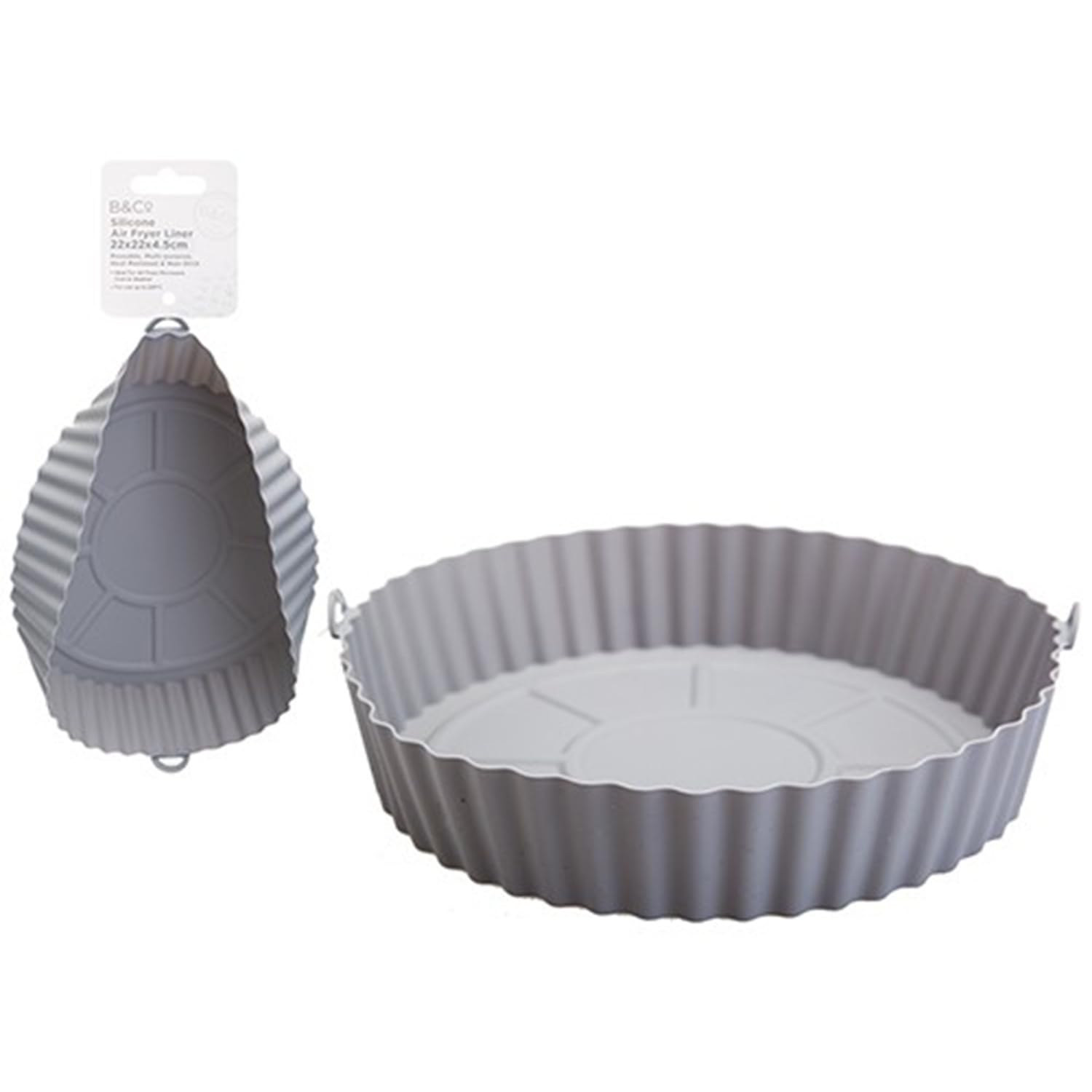 PMS 839275 Silicone Air Fryer Liner-22 x 22 x 4.5 cm-Perfect for Oil-Free Cooking (1 Pc