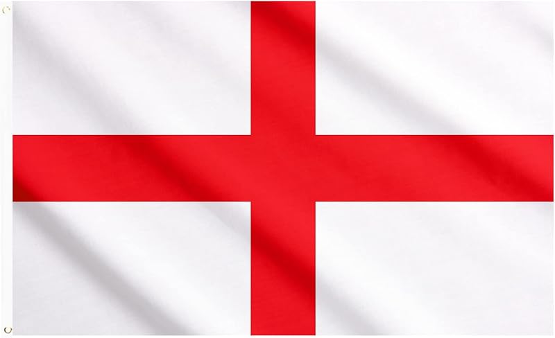 AhfuLife St George Flag 5ft x 3ft Double Sided with Brass Grommets England