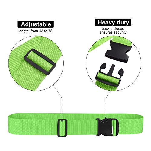 2Sets Travel Luggage Accessories-Luggage Straps and Luggage tags-Green