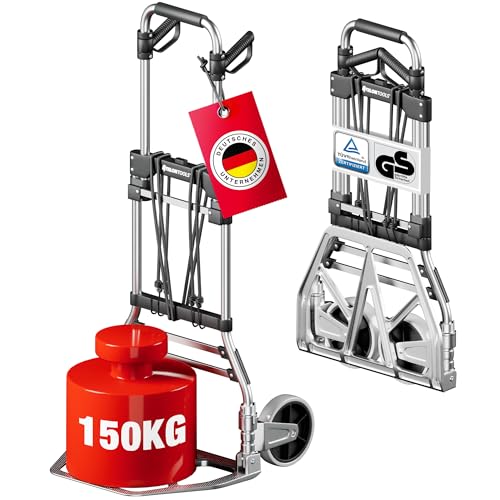 ATHLON TOOLS Schwerlast Sackkarre klappbar 150 kg TÜV GS-geprüft