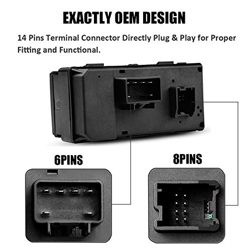 image for MARSAUTO Driver Side Power Window Master Control Switch for Chevy Silv