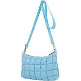 E-Tree Quilted Crossbody Bags for Women Men, Puffer Handbag Purse with Shoulder Strap