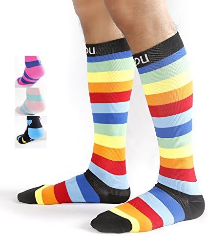 Compression Socks Fashion Stockings Team Soccer Socks For Women,Men,Golf, Baseball,Running, Hiking,Athletic Sport,Yoga Nurse Stockings