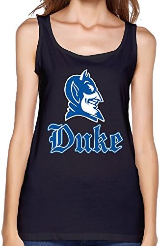 JMHLY Women's Duke Blue Devils Heather Royal Logo Jersey Tank Top Black