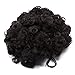 Short Afro Kinky Curly Puff Ponytail Hair Extensions Fluffy Synthetic Drawstring Hair Bun for African American Black Women 1piece dark brown
