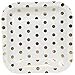 Just Artifacts Square Paper Party Plates 7.25in (12pcs) - Metallic Gold Polka Dot - Decorative Tableware for Birthday Parties, Baby Showers, Grad Parties, Weddings, and Life Celebrations!