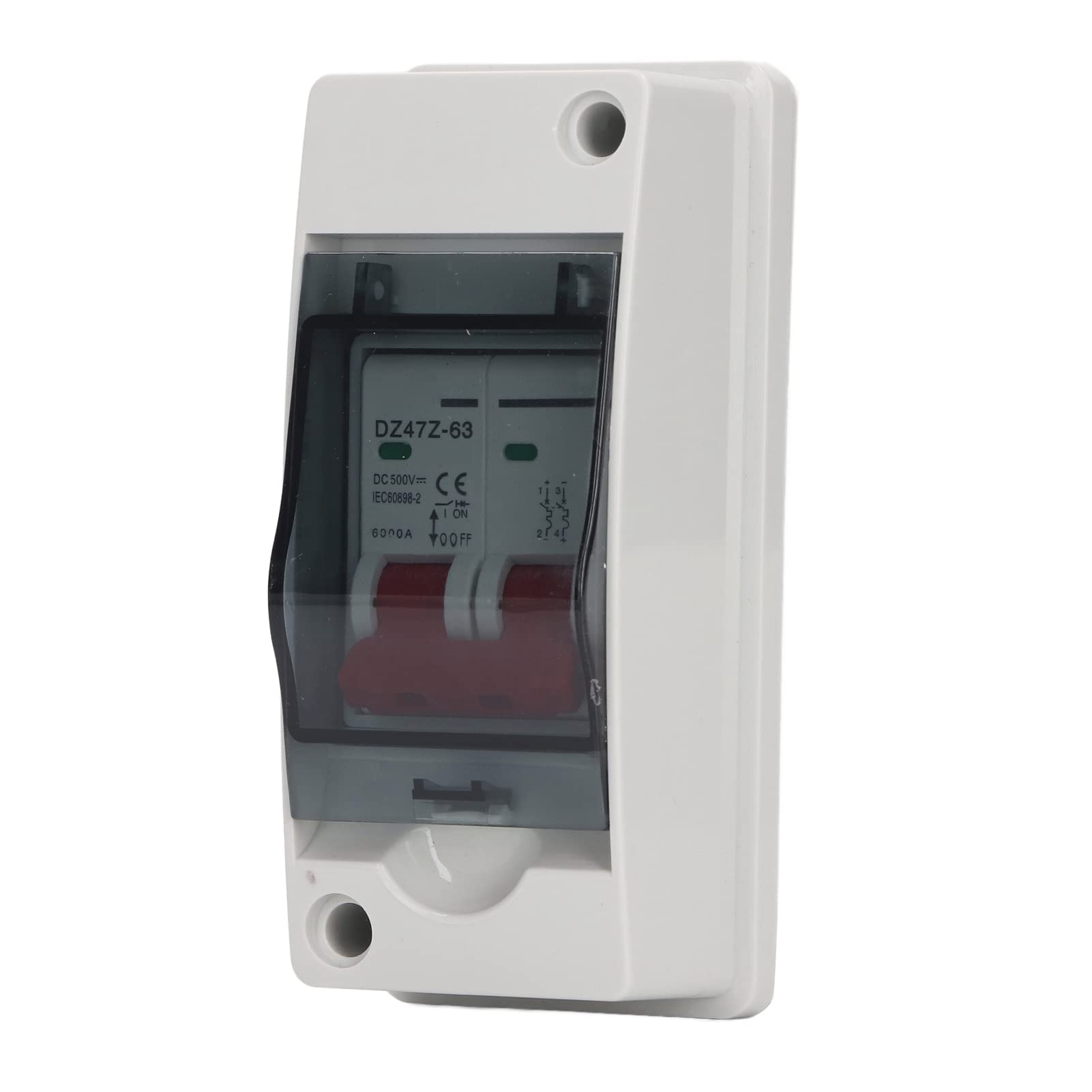 Mini Circuit Breaker, DC 500V PV Solar Disconnect Switch IP65 Water proof Solar PV System Isolator Photovoltaic DC Disconnect Switch for Solar Panels Grid System (20A)