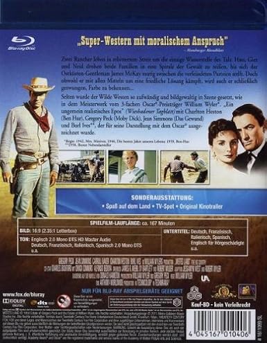 Weites Land [Blu ray] Amazon Gregory Peck Jean Simmons