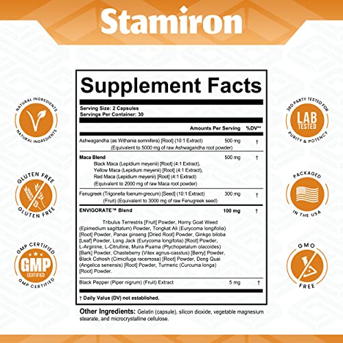 Maca Root 2000mg Fenugreek 3000mg Ashwagandha 5000mg Supplement with