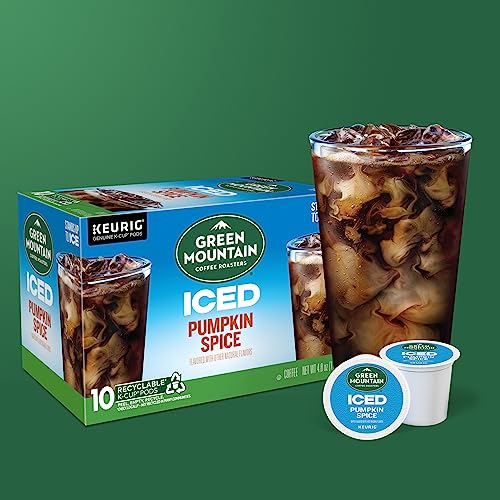 GREEN MOUNTAIN COFFEE BREW OVER ICE PUMPKIN SPICE, KEURIG SINGLE SERVE K-CUP PODS, 10 COUNT