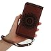 YOKIRIN iPhone 7 Wallet Case, iPhone 8 Case, PU Leather Dream Catcher 3D Relief Totem Embossed Folio Flip Full Protective Cover with Credit Card Holder Kickstand Magnetic Closure for iPhone 7 (Brown)