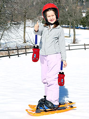 image for Satinior Stainless Steel Mitten Clips, Elastic Glove and Mitten Clips 