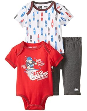 Quiksilver Baby-Boys Newborn Red Printed Body with Pant
