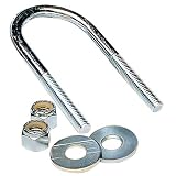 Tie Down Engineering Silver Standard 86830 U-Bolt Square Pair Zinc Plated 3/8-16" X 3-1/8" X 4 X 1-3/4"