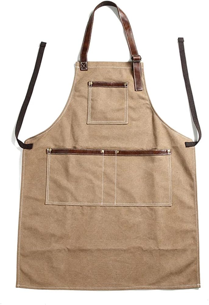 canvas tool apron woodworking apron multipurpose with 4 pockets for garden barbecue tattoo