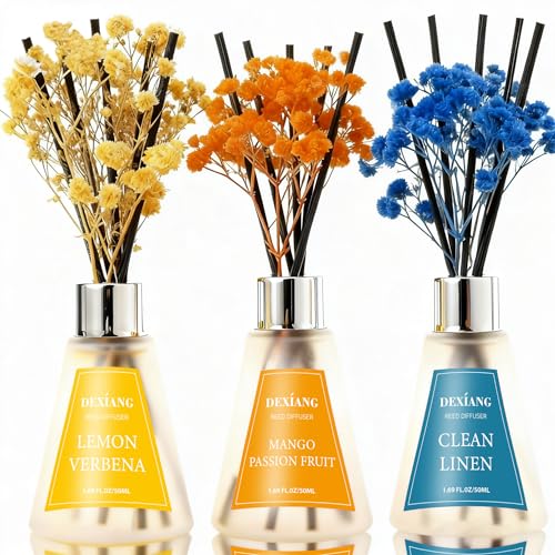 Reed Diffuser Set of 3 Pack Lemon Verbena Mango