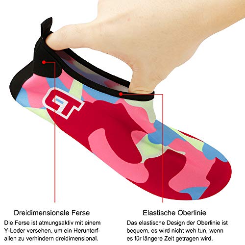 GEYUEYA Home Strandschuhe Badeschuhe Wasserschuhe Schwimmen Schuhe Schwimmschuhe Surfschuhe Barfuß Badeschuhe, Schnell… – Bild 3