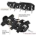 Premium Nylon Heavy Duty Lawn Aerator Shoes - 4 Adjustable Straps and Metal Buckles - Nylon Aerating Sandals with Zinc Alloy Buckles - Extra Spikes and Bonus Wrench Included