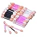 eBoot Disposable Dual Sided Eyeshadow Brush Sponge Tipped Oval Makeup Applicator, 100 Pieces (Multicolor)