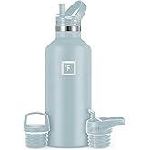 IRON °FLASK Camping & Hiking Hydration Flask with Straw, BPA-Free Insulated Stainless Steel Sports Water Bottle - 32 oz Morning Mist