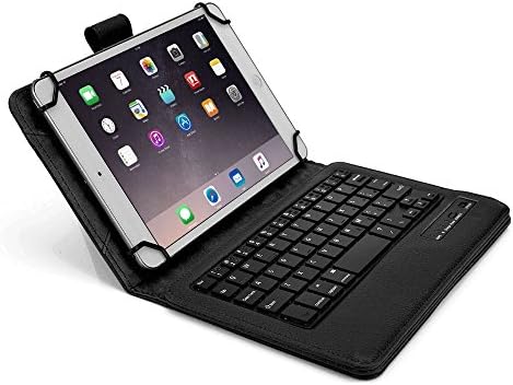 Verizon Ellipsis 7, Ellipsis 8 keyboard case, COOPER INFINITE EXECUTIVE 2-in-1 Wireless Bluetooth Keyboard Magnetic Leather Travel Cases Cover Holder Folio Portfolio + Stand (Black)