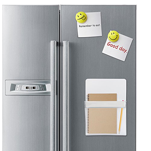 Magnetic Pencil Holder Sticker, SPESSN Refrigerator Storage Pocket for Pen Scissors Markers Keys for Whiteboard Locker Cabinet Container and All Other Steel and Iron Surfaces- MEDIUM & LARGE